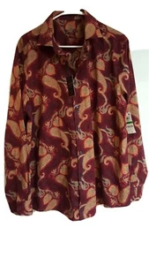 Tasso Elba Mens Paisley-print dobby shirt.Button Down - Picture 1 of 2
