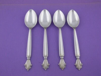 4 cucharaditas esterlinas GEORG JENSEN 5 3/4" ACANTO Dinamarca Foto 1 de 4