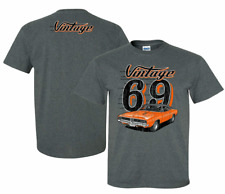 DODGE CHARGER R/T T-SHIRT GRAY 1969 ORANGE R/T 440 CHARGER M-XL24.99+2XL FS NEW
