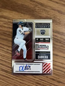 Daniel Cabrera 2018 Elite Extra Collegiate Ticket Auto /99 #USA-DC Tigers USA - Picture 1 of 3