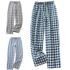 Mens-Cotton Flanelle Plaid Pyjama Sommeil Pantalon Super Doux Salon Bas M-XL