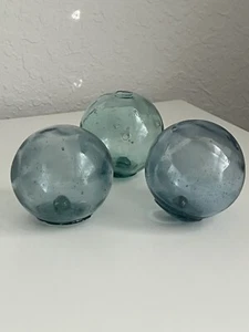 Posten 3 Strand gekämmte japanische Glas Angeln Schwimmer - Bild 1 von 10