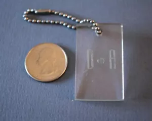D of A Engraved Clear Acrylic Rectangle Charm Keychain Keyring #19625 - Picture 1 of 2