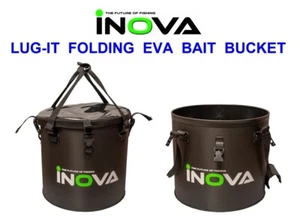 INOVA LUG-IT FOLDING EVA BAIT BUCKET LUGWORM RAGWORM SEA FISHING BASE STATION - Picture 1 of 3