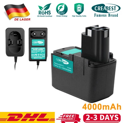 CREABEST 4000mAh 12V Ni-MH Akku für Bosch BAT011,GSR 12VES-2,GSB 12VSP-2,AHS 3,PSR 120