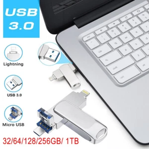 32GB 1TB 3 in 1 OTG USB Unità Flash Chiavetta di Memoria Pendrive per iPhone PC - Afbeelding 1 van 18