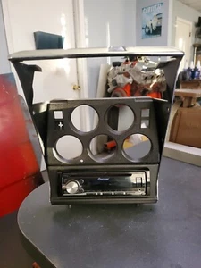 68-71 CORVETTE GAUGE CLUSTER BEZEL MODIFIED WITH CD PLAYER PIONEER DEH-X3700S - Picture 1 of 4