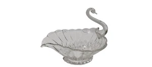 Vtg Large Glass Swan Bowl Martinsville Viking JANICE Lrg Centerpiece  Candy Bowl - Picture 1 of 20