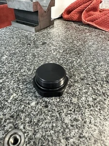 20 ORB AN Plug With Hex Black Aluminum - Picture 1 of 3