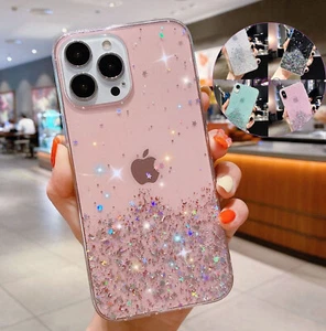 Glitter Shockproof Case For iPhone 16E 15 14 13 12 11 Pro Max 7 8 Phone Cover - Picture 1 of 11
