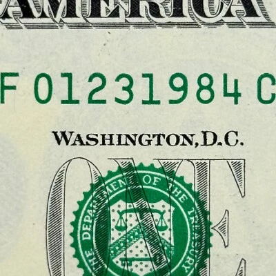 January 23rd 1984 Dollar Jan 23 1984 Birthday NEW Serial Number Uncirculated $1 - Image 1 of 3