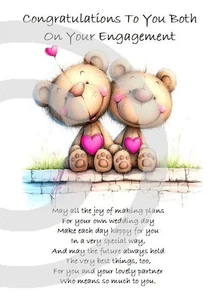 NEW  Congratulations To You Both On Your Engagement A5 Card Celebration Love - Picture 1 of 5
