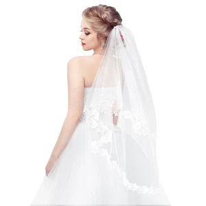 Velo Peine de Pelo Novia Boda Novia con Velos Blancos para Diadema - Imagen 1 de 12