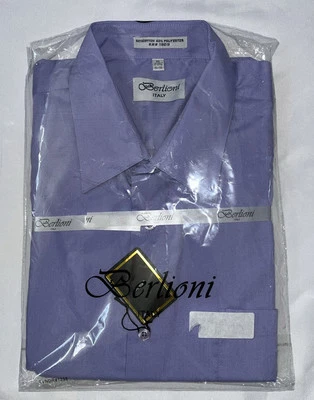 BERLIONI ITALIA Manga Larga XL 17-17 1/2 32/33 Lavanda/Púrpura NUEVO ENVÍO GRATUITO Foto 1 de 4