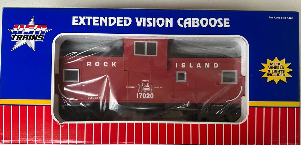 USA Trains R12125 Rock Island Extended Vision Caboose New - Image 1 of 3