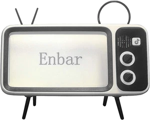 Mini Retro Tv Cell Phone Stand with Wireless Speaker,Smartphone Cellphone Stand, - Photo 1 sur 12