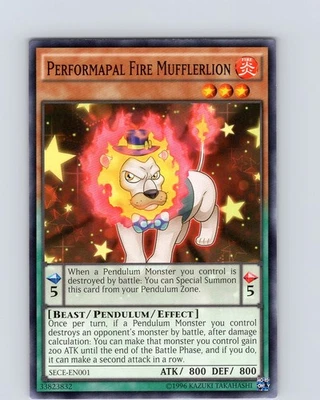 Yu-Gi-Oh TCG Performapal Fire Mufflerlion SECE-EN001 Unlimited Common Card NM - Image 1 of 2