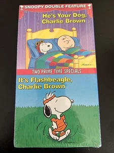 Snoopy Double Feature He's Your Dog Charlie Brown It's Flashbeagle VHS Sealed - Picture 1 of 6
