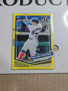 2023 Donruss Pete Crow-Armstrong Yellow Parallel  - Picture 1 of 2