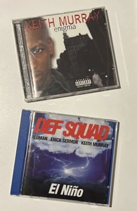 Keith Murray 2 CD Lot Enigma Def Squad El Niño (Clean) Erick Sermon Redman Rap - Picture 1 of 13