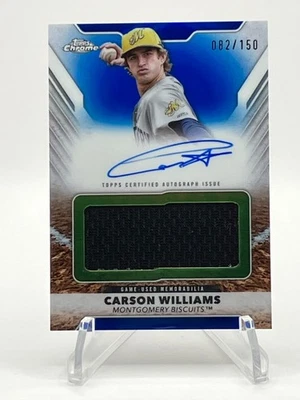 2025 Topps Pro Debut - Jumbo Auto Relic #PDJAR-CW Carson Williams Blue /150 - Image 1 of 2