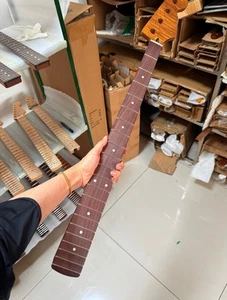 21frets Roasted Flame maple electric bass neck P bass style Rosewood 34inch - Picture 1 of 7