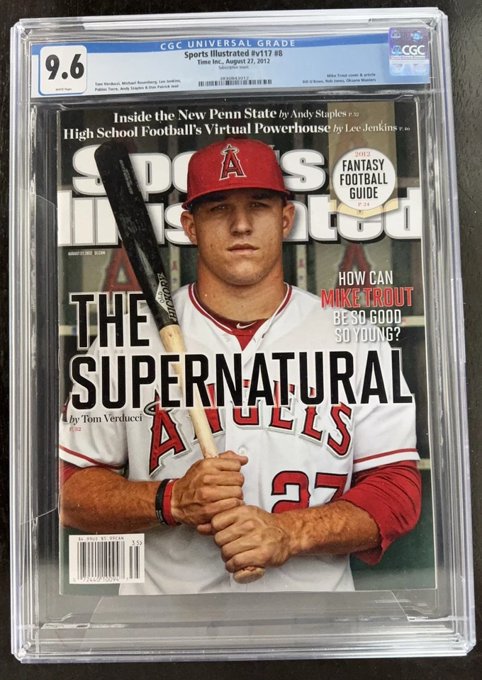 Mike Trout 1st Sports Illustrated Cover CGC 9.6 Newsstand 8/27/12 - Image 1 of 1