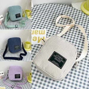 Schultertasche schlicht Cord klein eckig Tasche neu Freizeit Umhängetasche einzeln - Bild 1 von 22
