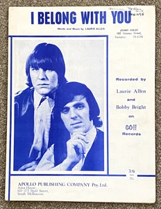 LAURIE ALLEN & BOBBY BRIGHT - I Belong With You - Australian sheet music - Foto 1 di 1