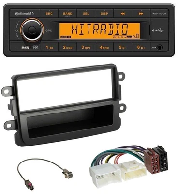 Continental 1DIN DAB MP3 AUX USB Autoradio für Dacia Lodgy Duster Dokker Sandero - Bild 1 von 4