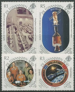 Äußere Seychellen 1989 Apollo 11 Erste bemannte Mondlandung 166/69 postfrisch - Picture 1 of 1