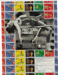 U.S. OLYMPIANS   POSTAL SERVICE  ORIGINAL PRINT AD - Picture 1 of 1
