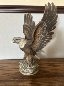 Vintage Porcelain Hand Painted Bald Eagle Andrea By Sadek Majestic 12.25” Wings - Picture 1 of 8