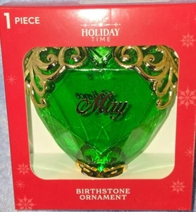 HOLIDAY TIME MAY GREEN EMERALD BIRTHSTONE CHRISTMAS ORNAMENT 2025 NEW - Picture 1 of 3
