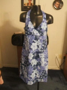 CITY TRIANGLES Halter DRESS Blue Floral Sz 7/8 JR NWT NEW SALE - Picture 1 of 1