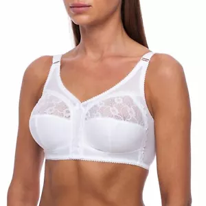 Wireless Bra Minimizer Plus Size Sleep Unlined Full Coverage Lace Wirefree - Picture 1 of 20