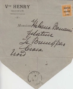 FRANCE Yvert 33 on cover 1921 - Picture 1 of 1