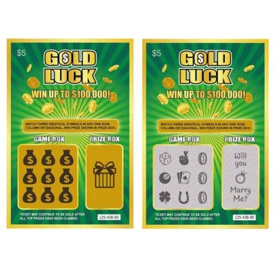 WINGKIND Will You Marry Me Proposal Fake Lottery Tickets Scratch Off Cards, Great, 2 Pack