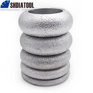 Disco abrasivo ruota convessa diamantata brasata sottovuoto Dia 3 in / 75 mm secco o bagnato - Foto 1 di 12