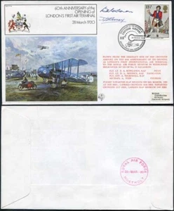 FF14b 60th Ann Opening of Londons 1st Air Terminal Signed by Pilot and Nav (B) - Picture 1 of 1