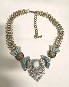 Lulu Frost for J.Crew Strass Collier Halskette Crystal Tropical Statement Sig. - Bild 1 von 11