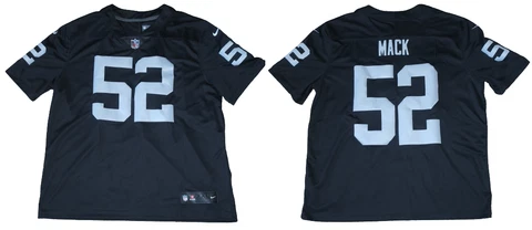 XXL Oakland Raiders #52 Khalil Mack Nike Dri Fit Sewn NFL On Field Jersey 2XL Cover
