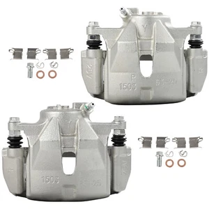 Pair For 2006-2011 Toyota RAV4 L4 2.4L Front Brake Calipers w/ Bracket - Picture 1 of 13