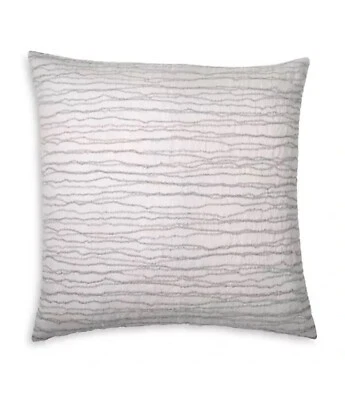 Donna Karan Pillow Sham Luna Decorative Luxury Euro Decor MSRP $190 Platinum - Image 1 of 4