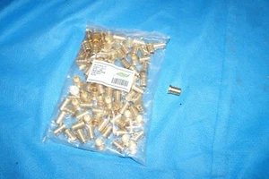 Lot Of 100 Brass PEX Test Plugs 1/2" Barb Lead Free Bestpex 41173 Stop Plug Ends - Picture 1 of 6