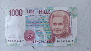 BANKNOTE VON 1000 LIRE - BANK VON ITALIEN 1990 - Bild 1 von 4
