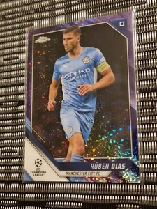 Topps Chrome UCL 2021-22 Purple Speckle Refractor /250 Man City Ruben Dias - Picture 1 of 2