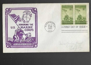 US FDC FIRST DAY COVER WORLD WAR II 1945 IWO JIMA MARINES # 929 - Picture 1 of 1