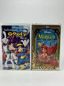 Disney The Little Mermaid Masterpiece & An Extremely Goofy Movie VHS Lot of 2 - Picture 1 of 4