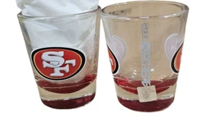 San Francisco 49ers Shot Glass Larger Style Logo 2.0 Oz New for (1) Shot Glass - Picture 1 of 3